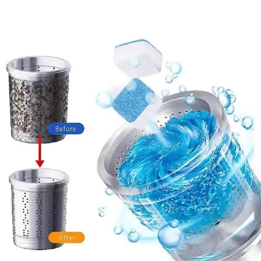 2X Pastillas Efervescentes para Limpieza de Lavadora 12 Un | Eliminan Sarro, Olores y Residuos