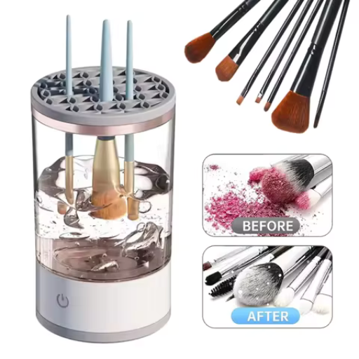 Limpiador Eléctrico de Brochas de Maquillaje – Limpieza Profunda en Segundos