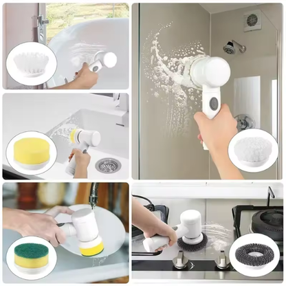 Cepillo Giratorio Multifuncional para Baño, Cocina y Hogar
