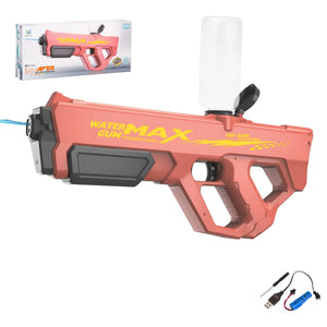 Pistola De Agua Eléctrica Recargable WaterMAX Rosa – ¡Diversión Sin Límites!