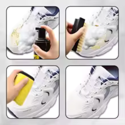 Kit de Limpieza para Zapatillas con Espuma Blanqueadora | Limpiador de Sneakers con Cepillo