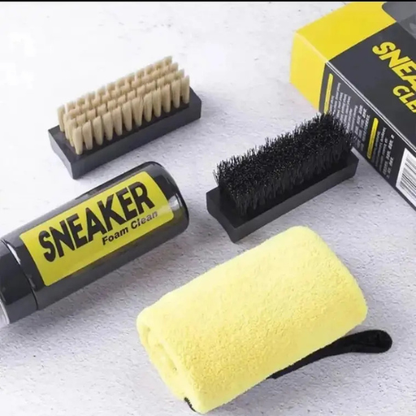 Kit de Limpieza para Zapatillas con Espuma Blanqueadora | Limpiador de Sneakers con Cepillo
