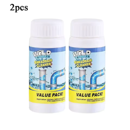 Destapador De Cañerías En Polvo Espuma Activa Pack 2- Limpia Desagües Lavaplatos Cocina Baño