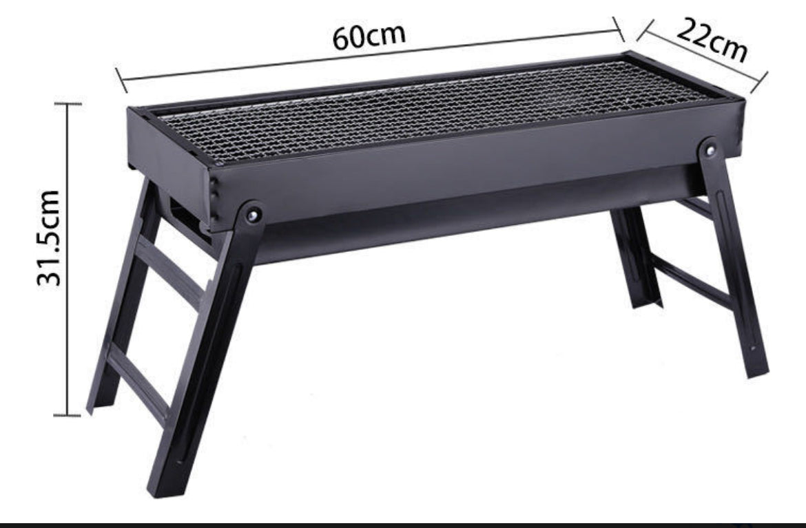 Parrilla Portátil a Carbón Plegable 60 cm – Compacta y Fácil de Usar