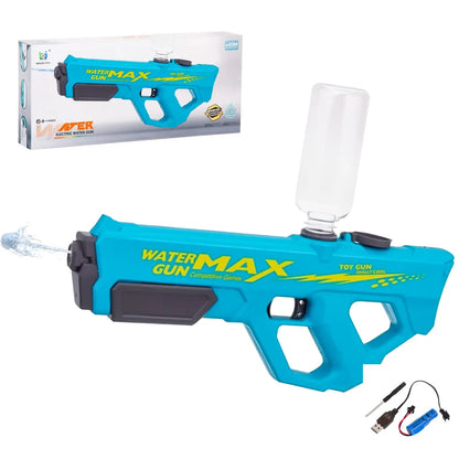 Pistola De Agua Eléctrica Recargable WaterMAX Rosa – ¡Diversión Sin Límites!