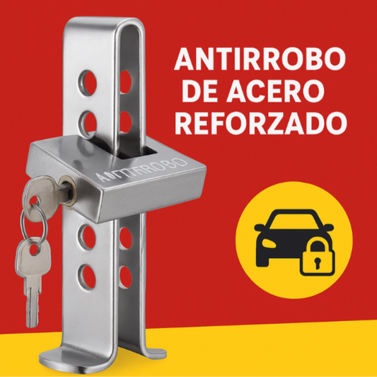 🚘 Trabapedal Antirrobo Universal para Autos – Seguridad Total con Llave