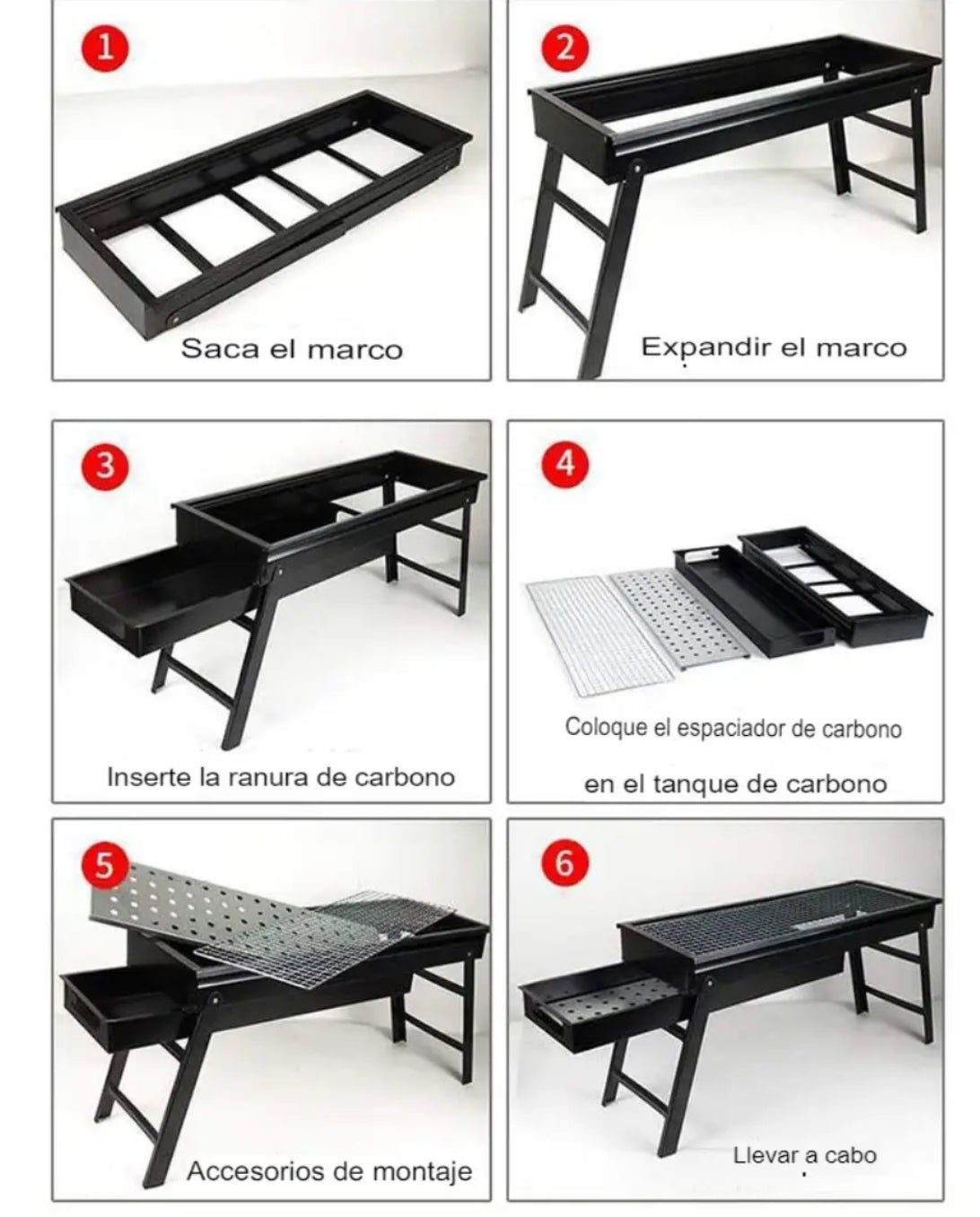 Parrilla Portátil a Carbón Plegable 60 cm – Compacta y Fácil de Usar